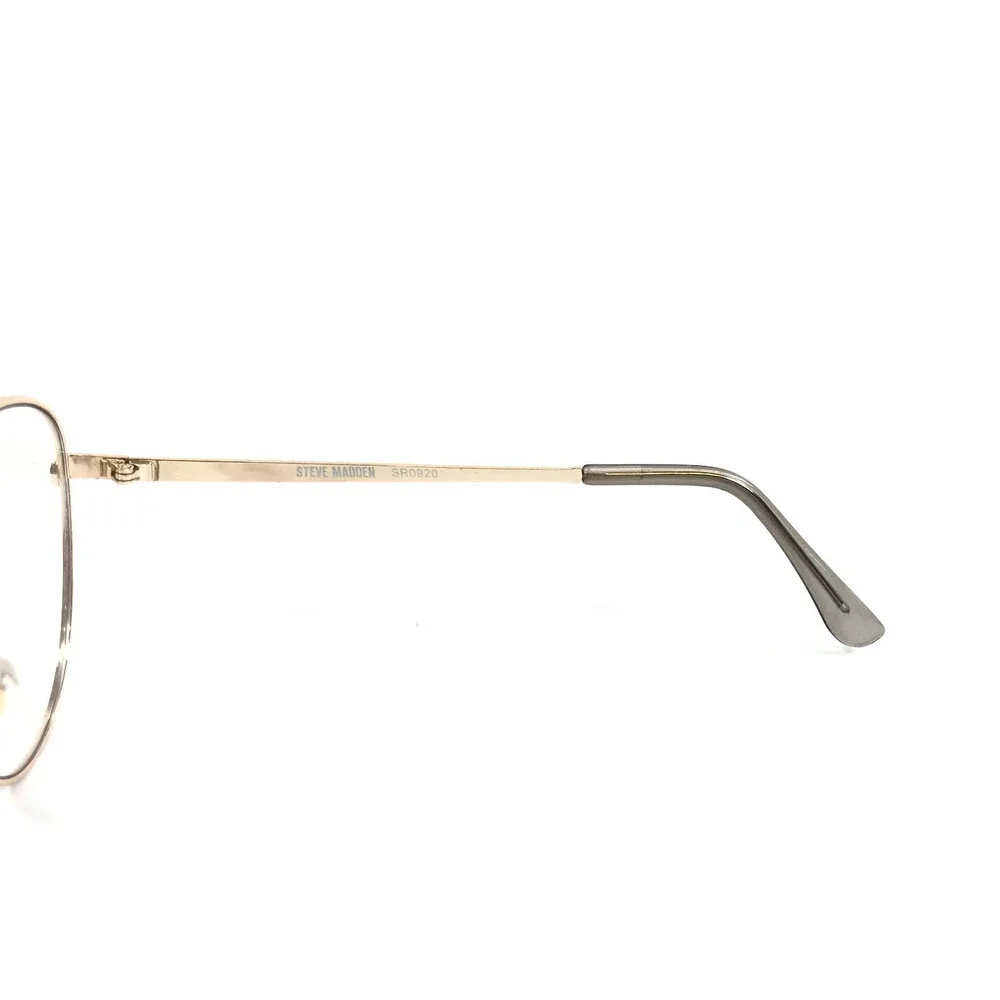 Steve Madden Blue Light Glasses SR0920 Shiny Gold Aviator Oversized 59-17-140